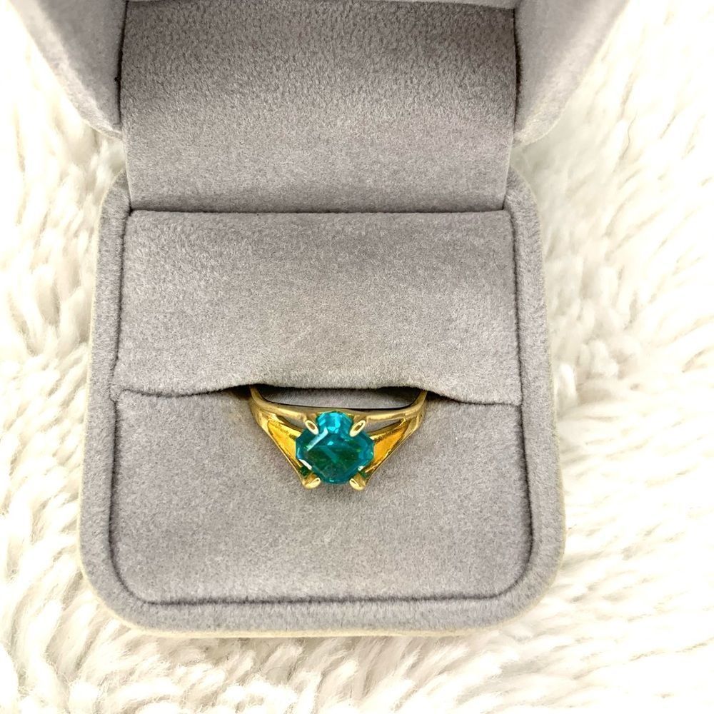 18kt electroplated gold ring - Picture 1 of 4